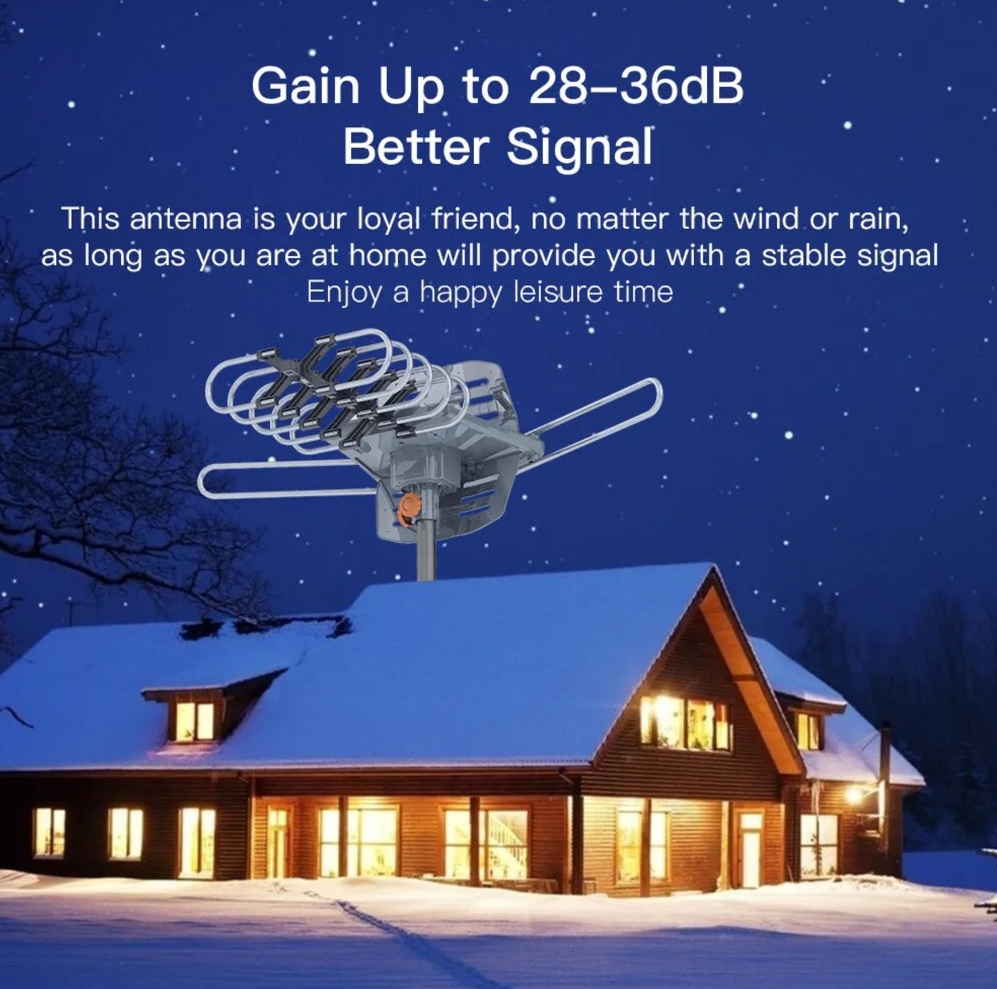 990 Mile Outdoor HD TV Antenna UHF VHF 4k